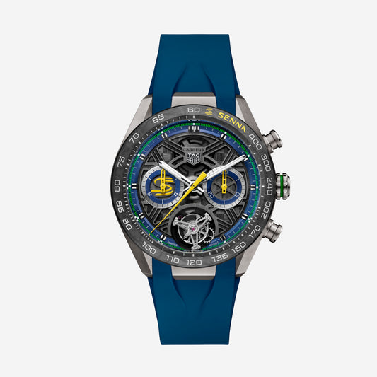 TAG Heuer Carrera Chronograph Tourbillon x Senna 44 mm