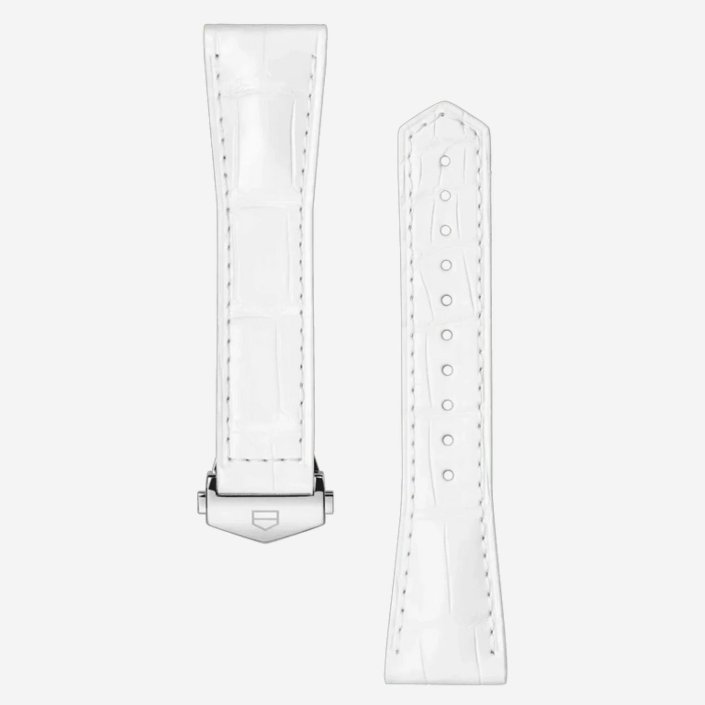 White Leather Carrera Watch Strap – 39 mm