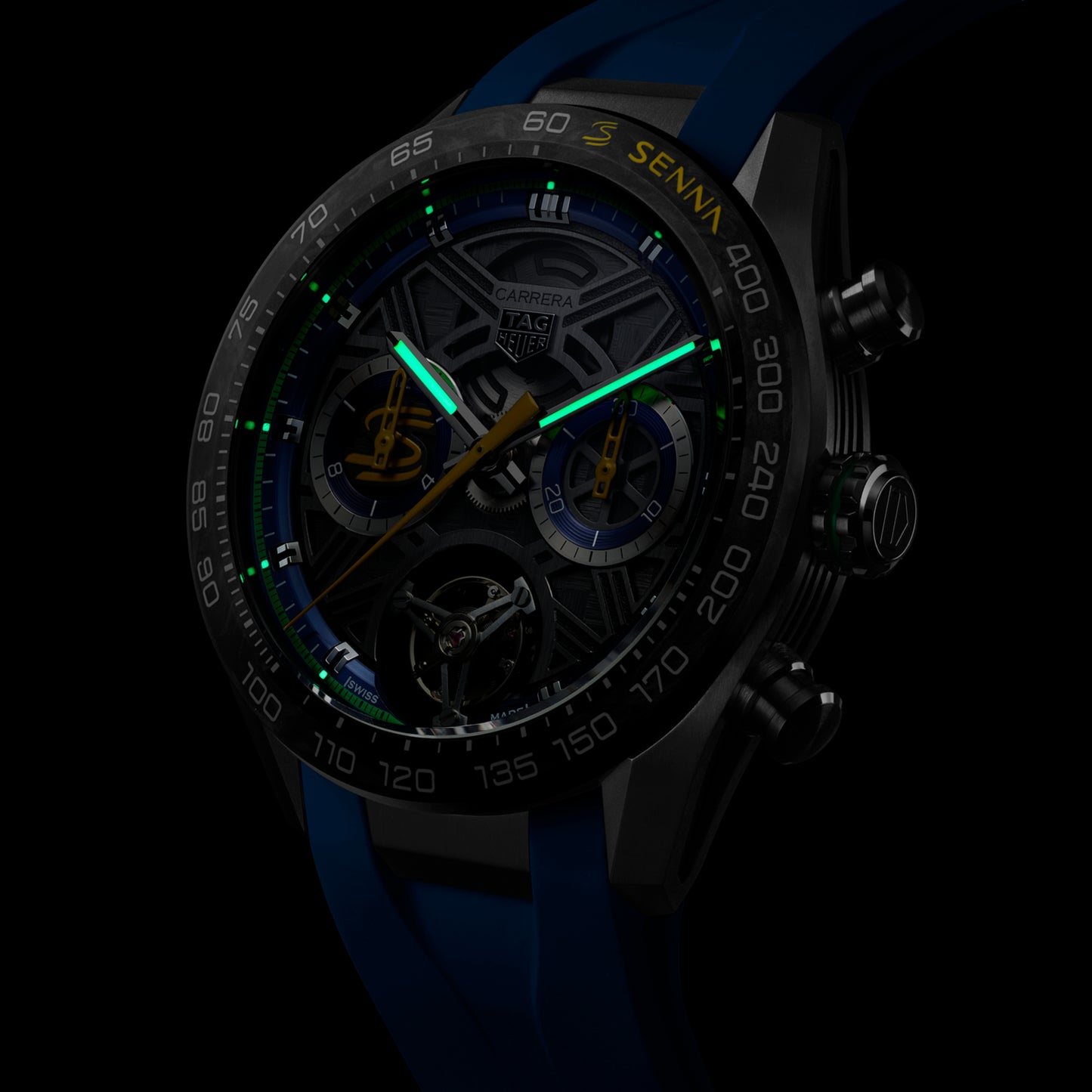TAG Heuer Carrera Chronograph Tourbillon x Senna 44 mm