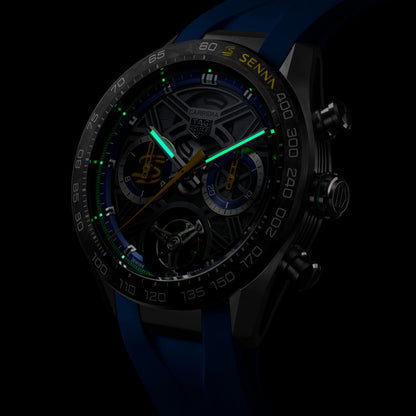 TAG Heuer Carrera Chronograph Tourbillon x Senna 44 mm